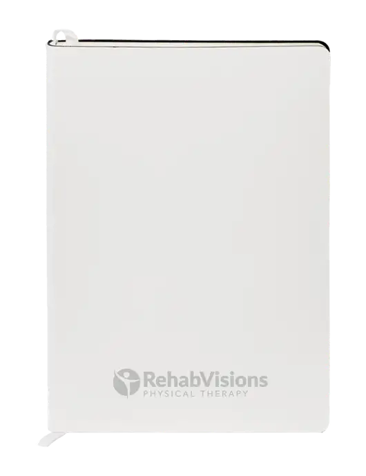 Fabrizio White Soft Cover 5.75 x 8.125 Journal w/RV Physical Therapy Logo