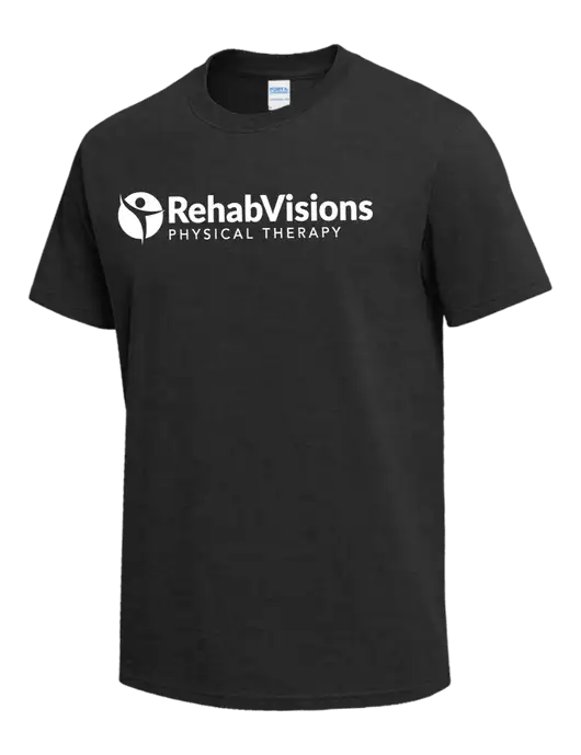 Dark Grey Heather Heavyweight 6.1 oz T-Shirt w/RV Physical Therapy Logo