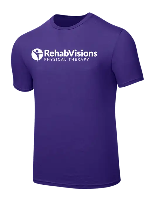 Seriously Soft Purple T-Shirt w/RV Physical Therapy Logo