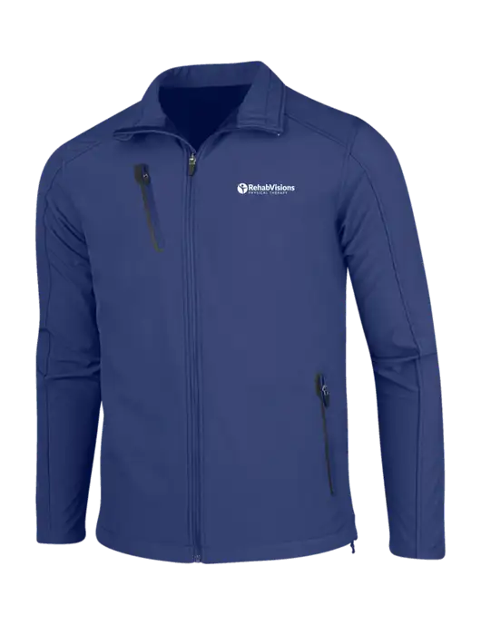 Dark Royal Welded Softshell Jacket w/RV Physical Therapy Logo