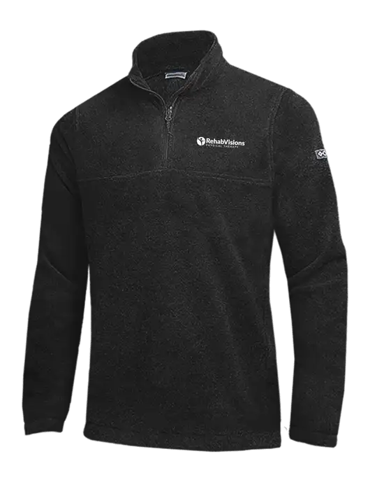 Columbia Black Steens Mountain Fleece 1/2 Zip Pullover w/RV Physical Therapy Logo