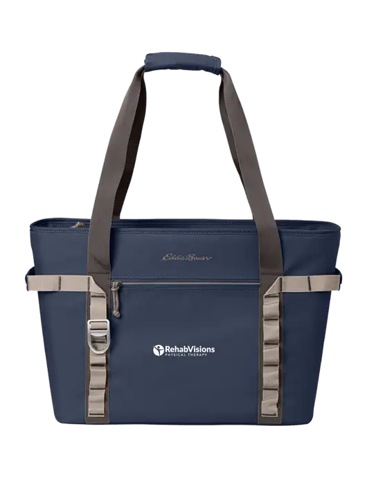 Eddie Bauer Navy Max Cool Tote Cooler  w/RV Physical Therapy Logo