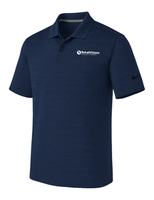 Nike Navy Dri-FIT Vapor Jacquard Polo w/RV Physical Therapy Logo