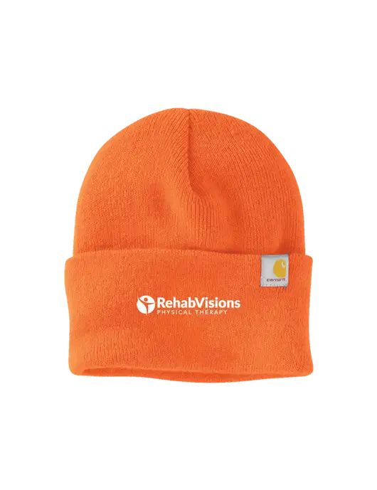 Carhartt Orange Watch Cap 2.0 w/RV Physical Therapy Logo