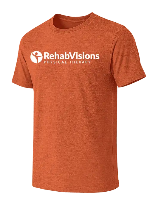 BELLA+CANVAS Heather Orange CVC Short Sleeve Tee w/RV Physical Therapy Logo