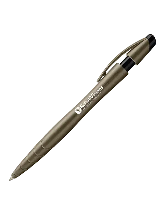 Awali Grey Metallic Pen - Black Ink w/RV Physical Therapy Logo