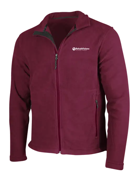 Maroon Fleece Jacket w/RV Physical Therapy Logo