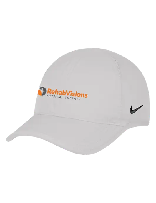 Nike White Featherlight Cap w/RV Physical Therapy Logo