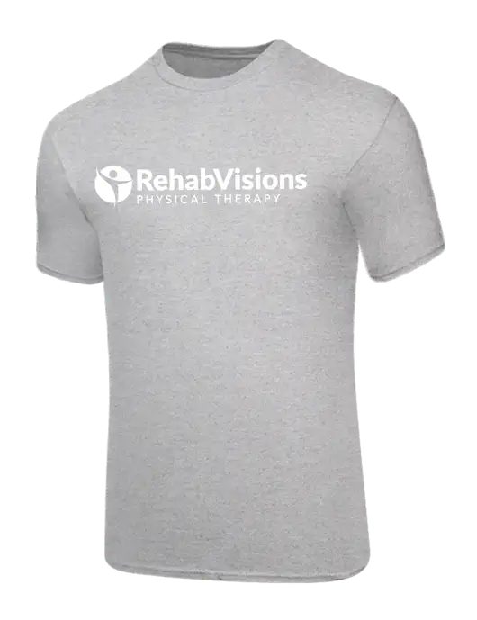 Core Blend Light Grey Heather T-Shirt w/RV Physical Therapy Logo