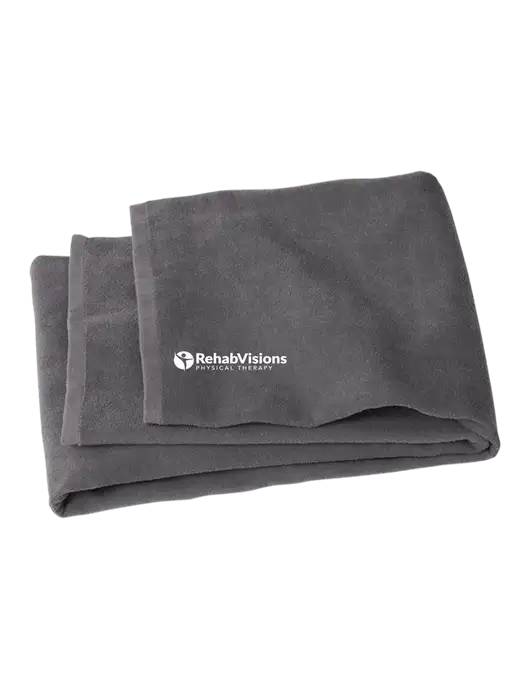 Graphite Beach Towel w/RV Physical Therapy Logo