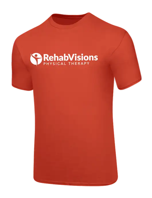Core Blend Dark Orange T-Shirt w/RV Physical Therapy Logo