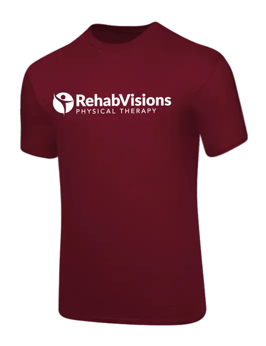 Core Blend Cardinal T-Shirt w/RV Physical Therapy Logo