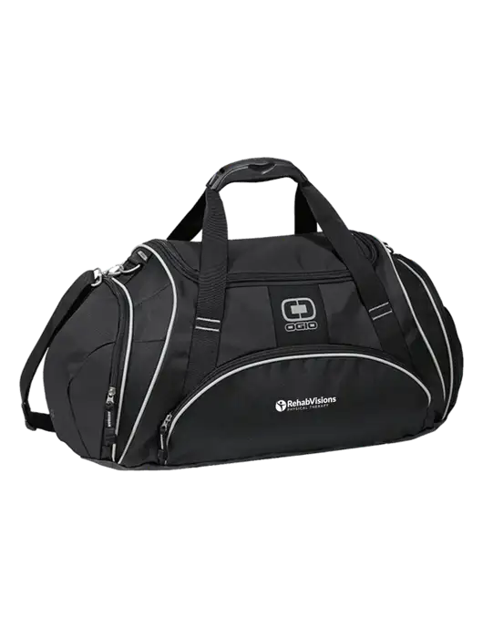 OGIO Black Crunch Duffel
 w/RV Physical Therapy Logo
