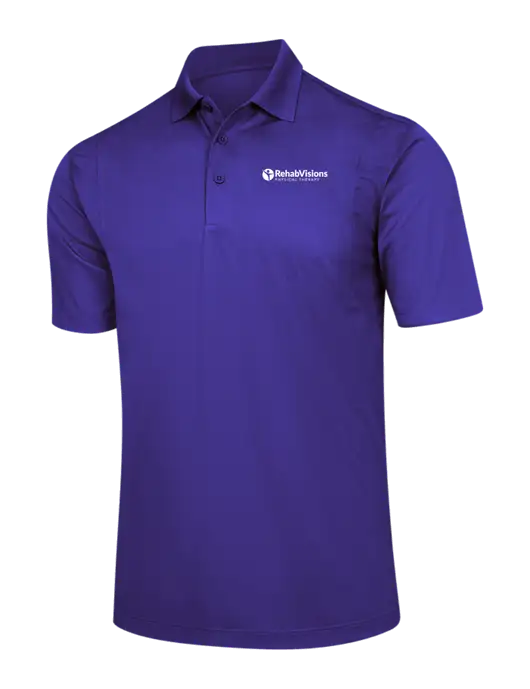 Purple Micropique Sport-Wick Polo w/RV Physical Therapy Logo