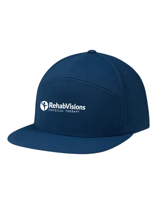 Richardson Light Navy Cannon Cap w/RV Physical Therapy Logo