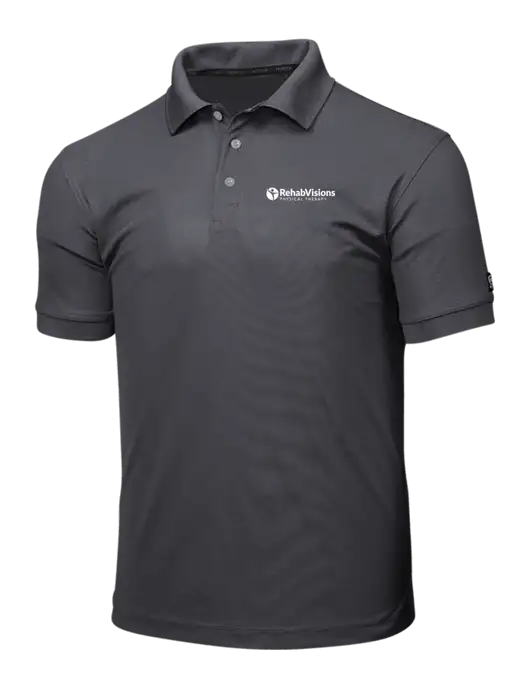 OGIO Charcoal Grey Caliber 2.0 Polo w/RV Physical Therapy Logo