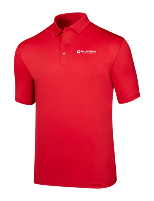 Callaway Opti-Dri Red Chev Polo w/RV Physical Therapy Logo