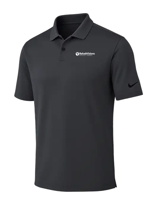 Nike Dark Grey Dri-FIT Vapor Polo w/RV Physical Therapy Logo