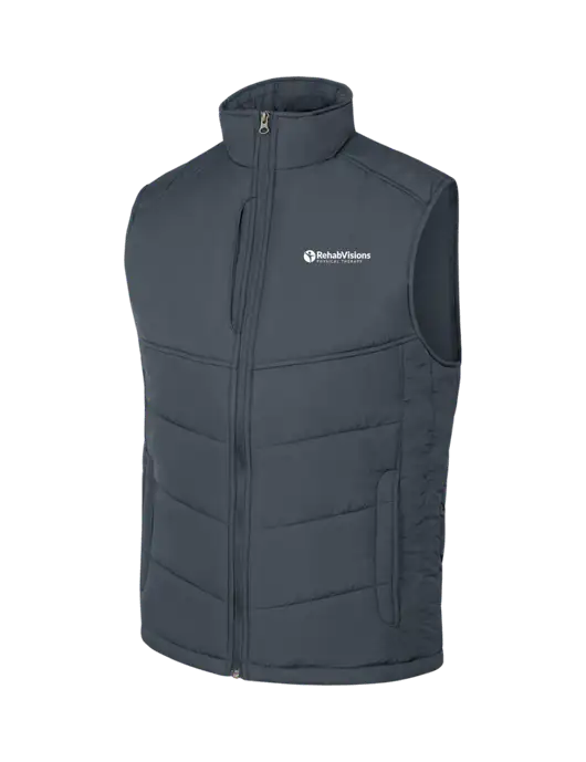 Dark Slate/Black Puffy Vest w/RV Physical Therapy Logo