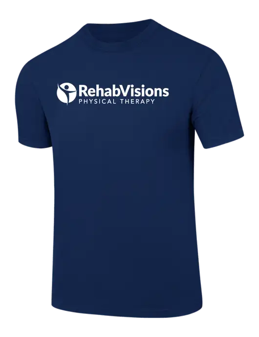 Comfort Colors 6.1 oz Dark Navy Heavyweight Ring Spun T-Shirt w/RV Physical Therapy Logo