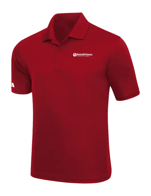 Adidas Red Basic Sport Polo w/RV Physical Therapy Logo