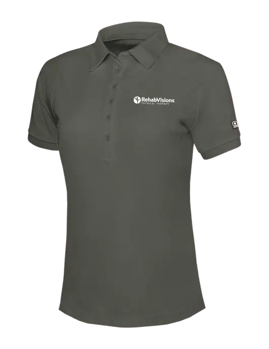 OGIO Womens Medium Grey Jewel Polo w/RV Physical Therapy Logo