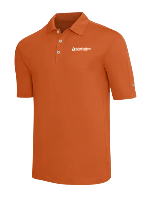 Nike Orange Tech Sport Dri-FIT Polo w/RV Physical Therapy Logo