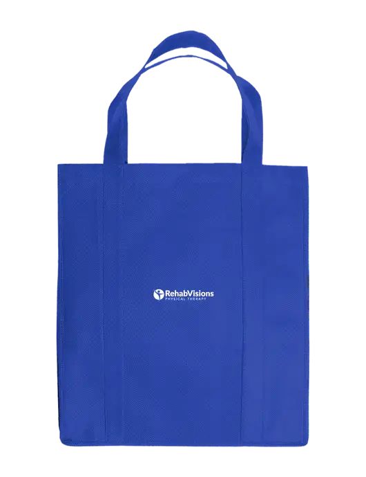 Eco Reusable Jumbo Royal Shopping Bag w/RV Physical Therapy Logo