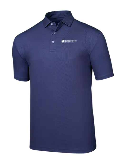 Callaway Birdseye Navy Polo w/RV Physical Therapy Logo