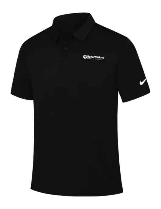 Nike Black Dry Essential Solid Polo w/RV Physical Therapy Logo
