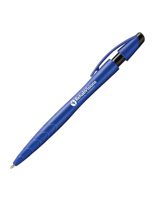 Awali Blue Metallic Pen - Black Ink w/RV Physical Therapy Logo