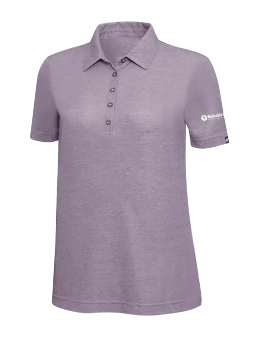 TravisMathew Light Purple Heather Womens Oceanside Polo w/RV Physical Therapy Logo