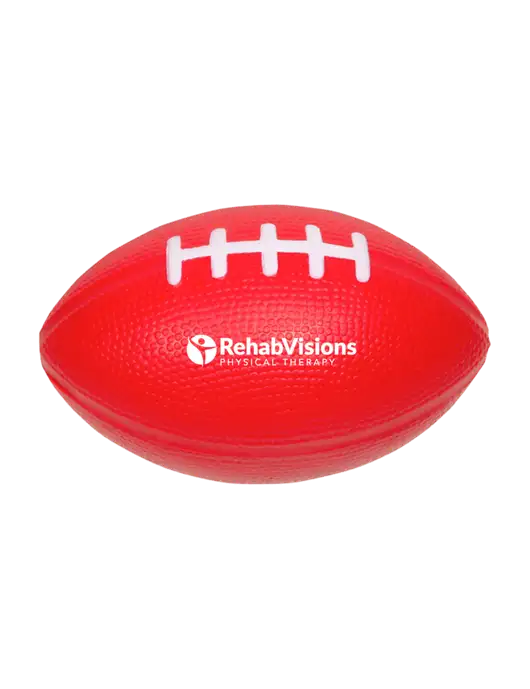 Red Stress Reliever Football w/RV Physical Therapy Logo