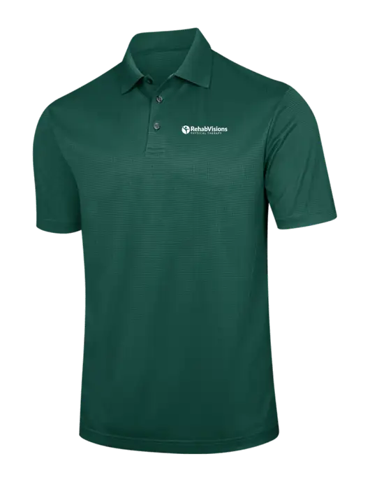 Dark Green Performance Fine Jacquard Polo w/RV Physical Therapy Logo