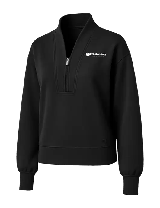 OGIO Womens Black Transcend 1/4-Zip w/RV Physical Therapy Logo