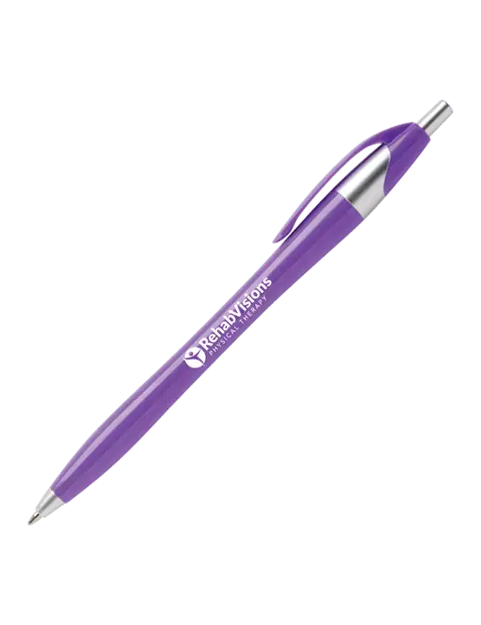 Novella Purple Platinum Pen - Blue Ink w/RV Physical Therapy Logo