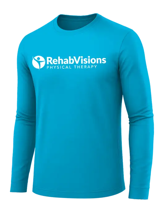 Long Sleeve Sapphire PosiCharge Competitor Tee w/RV Physical Therapy Logo