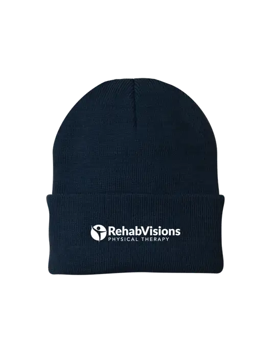 Navy Knit Cap w/RV Physical Therapy Logo