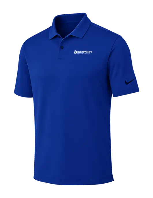 Nike Dark Royal Dri-FIT Vapor Polo w/RV Physical Therapy Logo