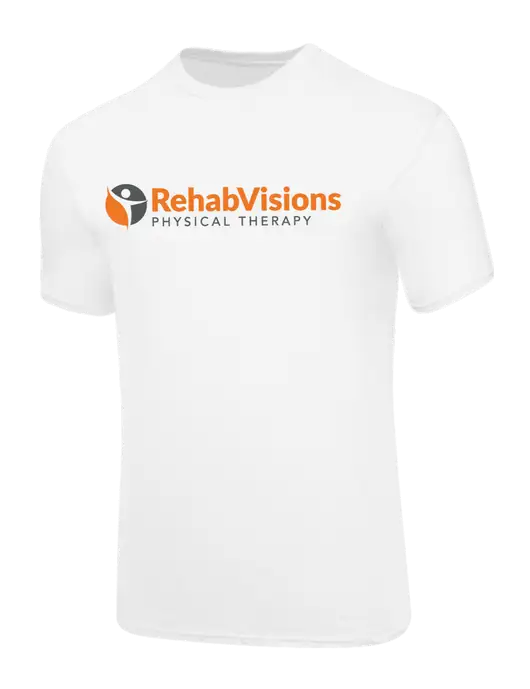 Core Blend White T-Shirt w/RV Physical Therapy Logo
