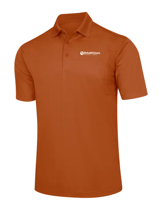Burnt Orange Micropique Sport-Wick Polo w/RV Physical Therapy Logo