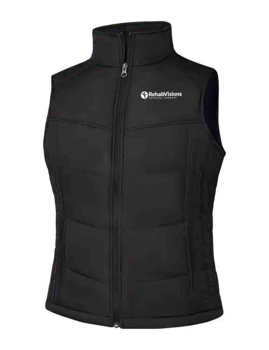Womens Black/Black Vest w/RV Physical Therapy Logo