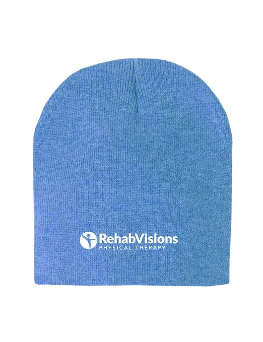 Royal Heather Element Knit Beanie w/RV Physical Therapy Logo