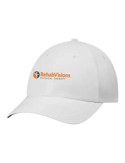 Richardson Relaxed Performance Lite White Cap w/RV Physical Therapy Logo
