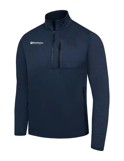 The North Face Navy Heather Skyline 1/2-Zip Fleece w/RV Physical Therapy Logo