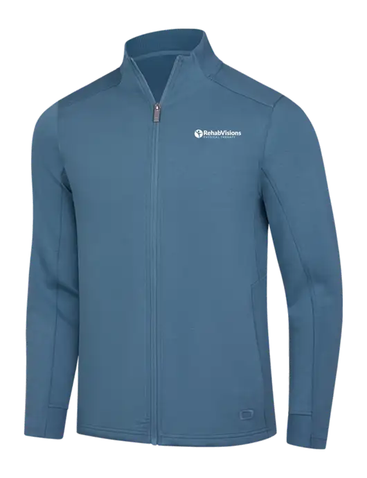 OGIO Light Slate Blue Transcend Full-Zip w/RV Physical Therapy Logo