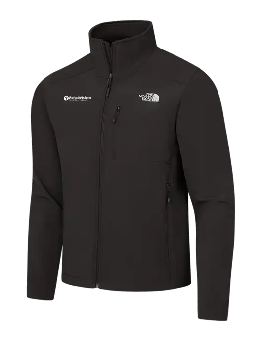The North Face Black Apex Barrier Soft Shell Jacket w/RV Physical Therapy Logo