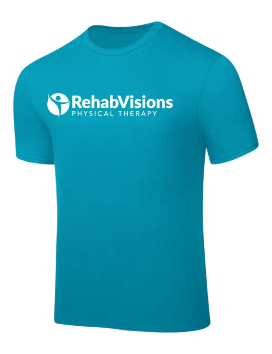 Sapphire PosiCharge Competitor Tee w/RV Physical Therapy Logo