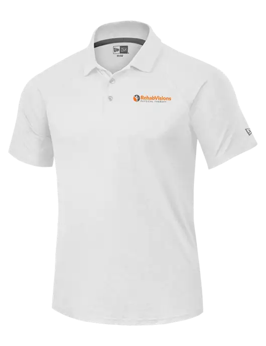 New Era Power White Polo w/RV Physical Therapy Logo
