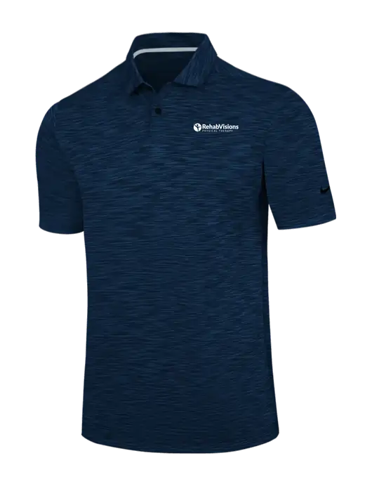 Nike Navy Dri-FIT Vapor Space Dyed Polo w/RV Physical Therapy Logo